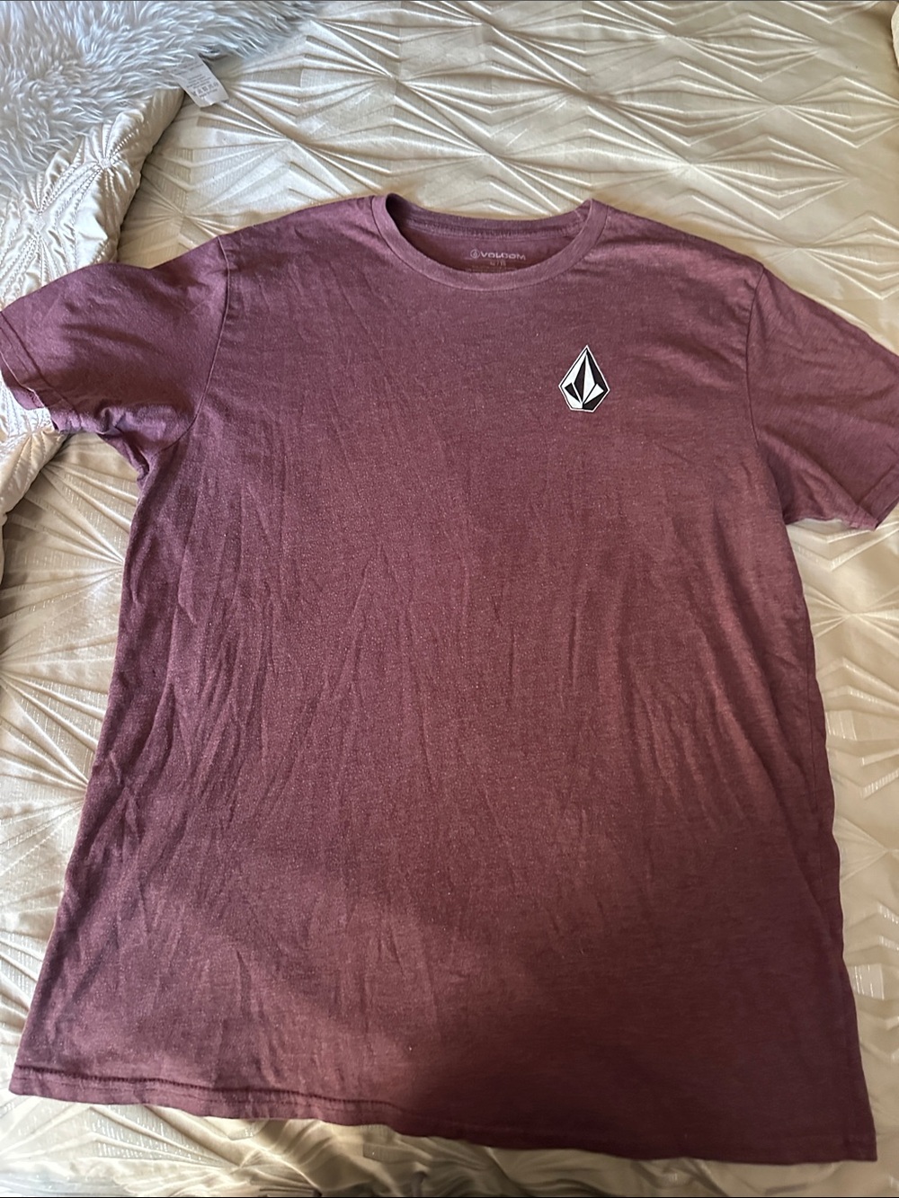 1 for $10 or 3 for $21//Volcom Men's Plum Crew Neck Tee with Chest Logo